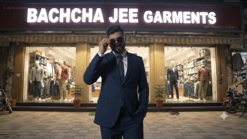 Bachcha Jee Garments storefront — KP Kakkad Road, Near Ghantaghar, Chowk, Prayagraj